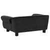 Dog Sofa Black 28.3"x17.7"x11.8" Plush