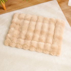 Winter Warm Cat Mat, Sleeping Plush Pet Mat (Option: Light coffee-M)