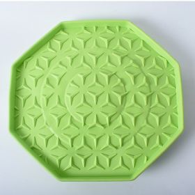 Pet Silica Gel Sucker Lick Mat (Option: Green-Suction Cup)