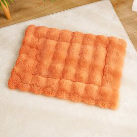 Winter Warm Cat Mat, Sleeping Plush Pet Mat (Option: Warm orange-2XL)