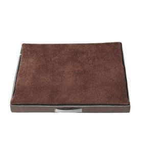 Memory Foam Pet Autumn And Winter Waterproof Gasket (Option: Brown-75X50X10CM)