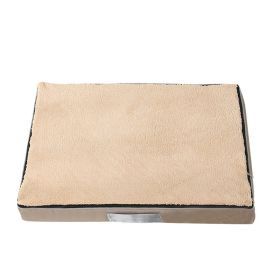 Memory Foam Pet Autumn And Winter Waterproof Gasket (Option: Khaki-120X75X10CM)