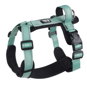 Dog Hand Holding Rope Chest Strap Reflective Vest Explosion-proof Medium Large Dog Pet Traction Dog Leash (Option: Green-S)